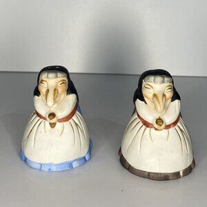 Vintage Kitchen witch/ babushka elderly Ladies Salt and Pepper Shakers